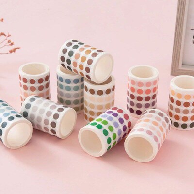 60mm*3m Fresh Colorful Gradients Dots Washi Tape Scrapbookin