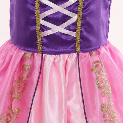 Girl Rapunzel Costume Birthday Party Tangled Magic Hair Prin
