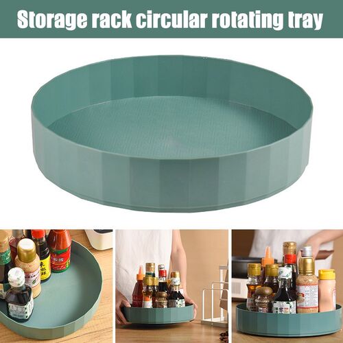 Round Rotatable Kitchen Storage Organizer Desktop Cabinet S