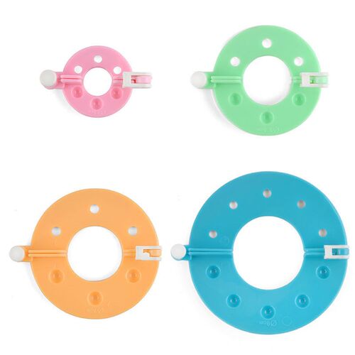 1Set 4 Sizes DIY Sewing Tools Pompon Set Plastic Pom Pom Mak