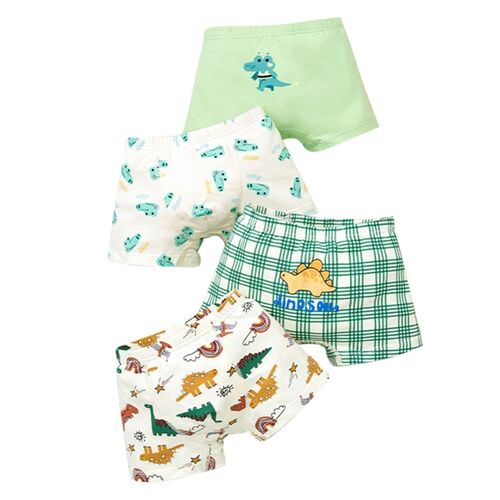 4Pcs Kid Boys Underwear Cartoon Children Shorts Panties Cott