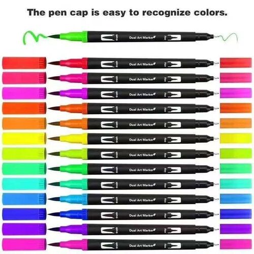 Watercolor Brush Marker Pen 60/120 Colored Dual Tip Art Mark