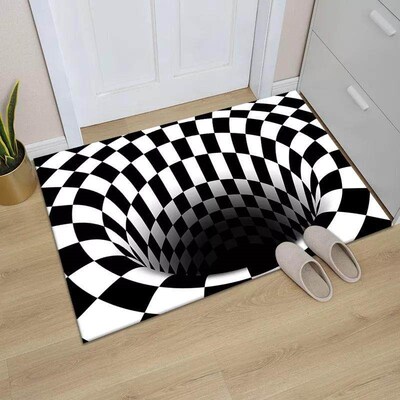 3D Vortex Illusion Carpet Entrance Door Floor Mat Abstract G