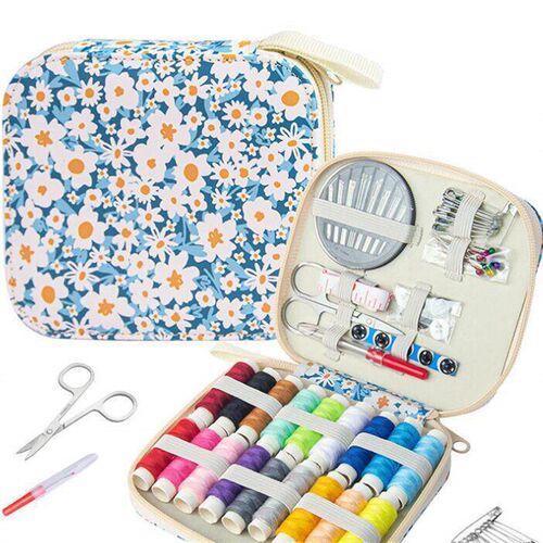 New Portable Printed Sewing Kit Organizer, Home Handicraft T