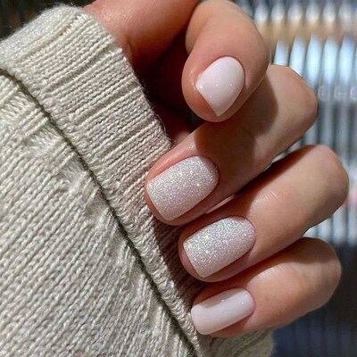24pcs Fake Nails Wear Set Press On -on Pres Short Material E