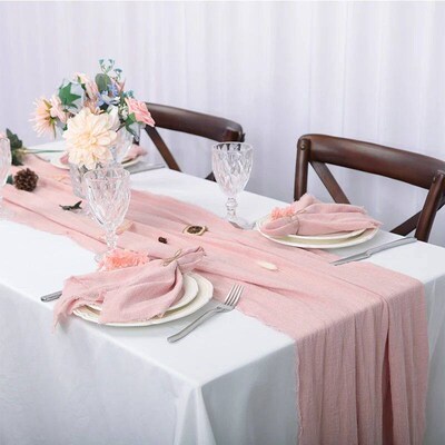 Retro Burrs Dinner Table Runner Strap Cheese Cloth Cotton Fa