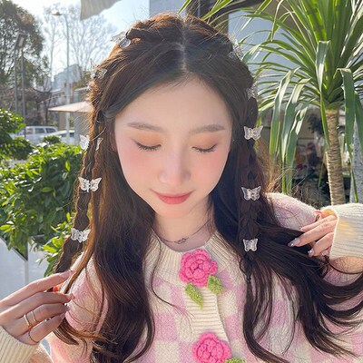 10Pcs Mini Hair Clip Claw Lady Girls Braided Butterfly Clip