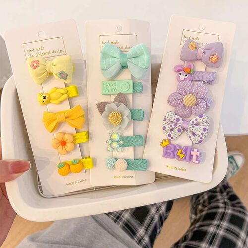 Girls Ba All-in-one Cloth Hair Clip Ba Does Not Hit Cute Su
