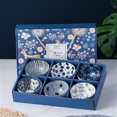 porcelain tableware set ceramic bowls plates Chinese gift