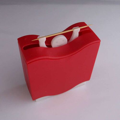 Hercules automatic toothpick box weightlifting smiley face
