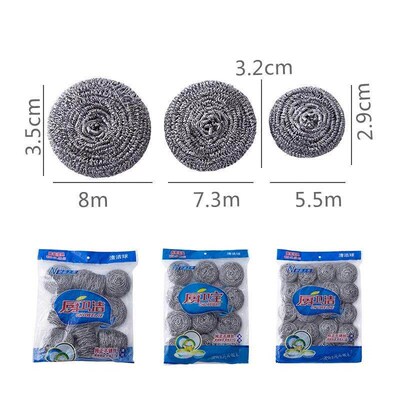 Individually Wrapped Large Stainless Steel Wool Balls, No Ru