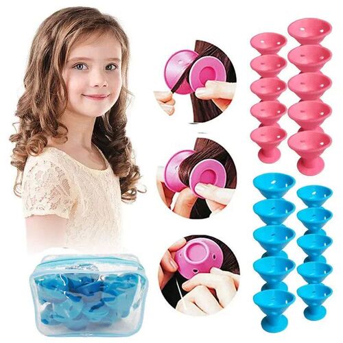 20/set Soft Rubber Hair Care Rollers Silicone Hair Curler No