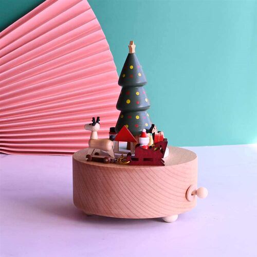 Wooden Little Girl Christmas Gift Wooden Music Box Music Box