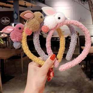Elastic Fashion Rabbit Hairband Cute Ball Tie Ring Rope Bunn