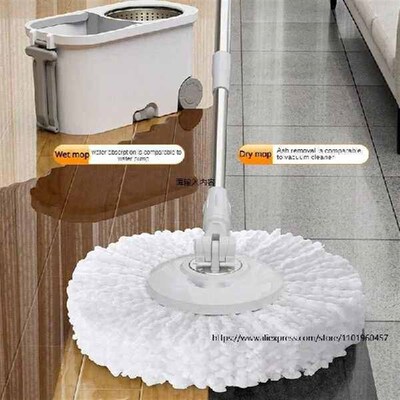 Round Lazy Mop 360 Rotating Hand Pressing Spin Sewage