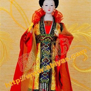 唐人坊装饰品摆件服饰娃娃人偶工艺品绢人唐朝人偶人物武则天艺术