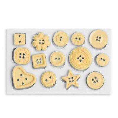 DIY Button Shapes Silicone Cake Candy Moulds Fondant Sugarcr