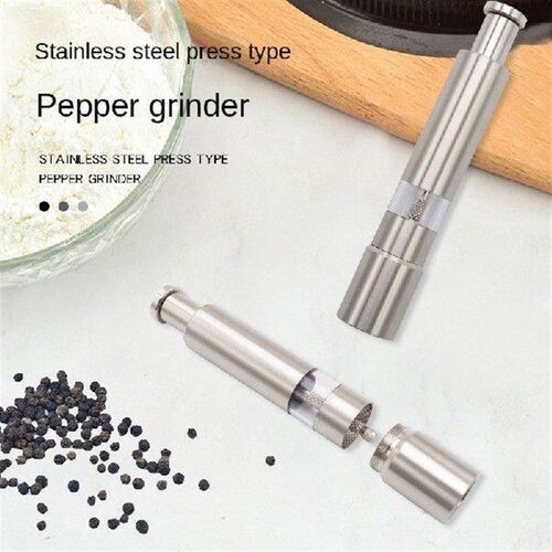 10pcs Stainless Steel Manual Spice, Pepper, Coarse Salt,