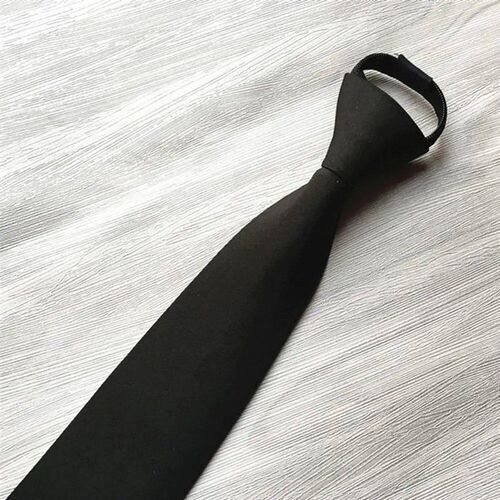 Tie For Men Women Zipper Tie Black Clip On Men Tie Security