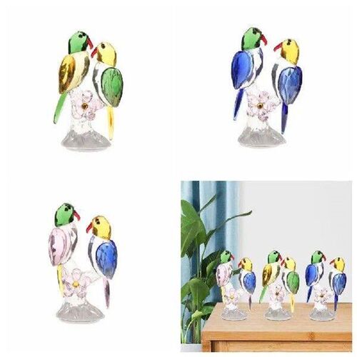 Simple Cartoon Crystal Magpie Sculpture Realistic Delicate