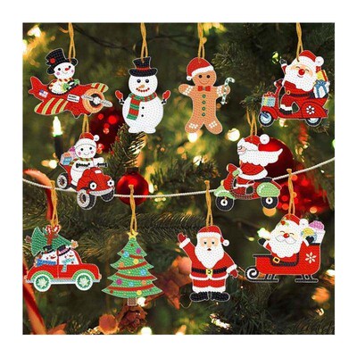DIY Diamond Painting Christmas Tree Pendant Hanging Ornament