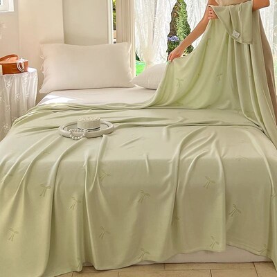 Bamboo Fiber Blanket Towel Summer Cool Quilt Bed Cover Duvet