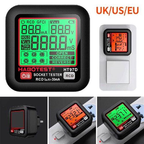 Smart Voltage Detector Large Display RCD GFCI Voltage