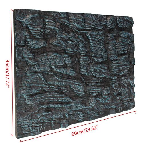 Aquarium 3D Foam Stone Rock Board Plate Reptile Fish Tank Ba