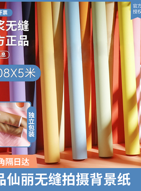 仙丽背景纸2.08x5米影楼婚纱照相影棚摄影纯色儿童写真拍摄背景布