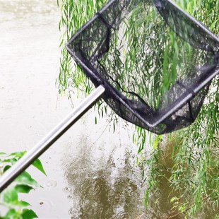 儿童伸缩小鱼捞网 轻巧不锈钢捞鱼网蝌蚪虾网兜 方形捕虫网