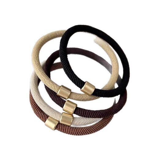 2025 New High-End Simple Retro Elastic Hair Ties, Durable an