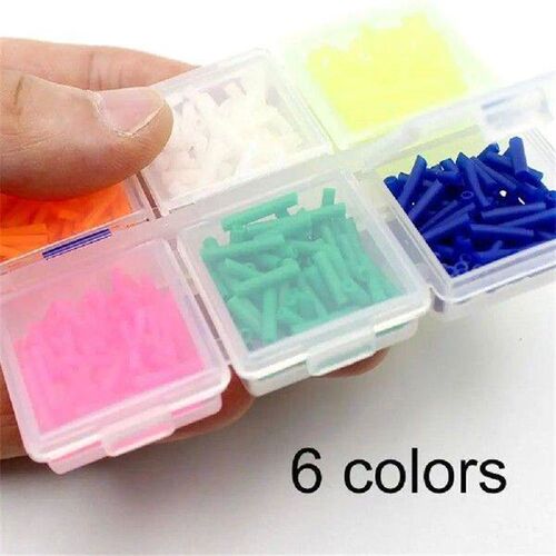 1 Box Assorted Pole Floats Color Silicone Tube Set