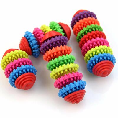 Colorful Cute TPR Rubber Pet Dog Puppy Dental Teething Healt