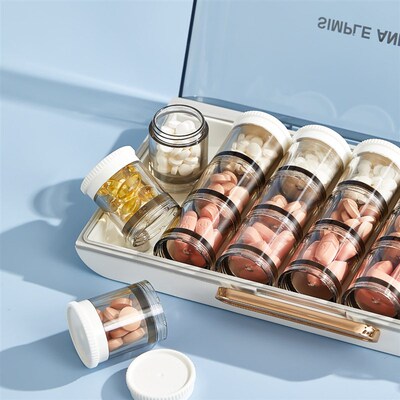 Seal the 21-compartment medicine storage box for one week