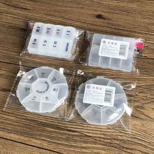 Pill Box Holder Weekly Medicine Storage Organizer Container