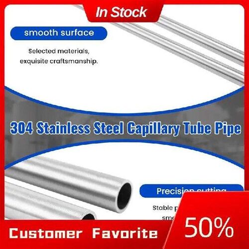 AT03 Top 2Pcs 304 Stainless Steel Capillary Tube Pipe OD