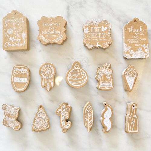 100pcs/lot Packaging Tags Handmade Hang Tag Kraft Paper Tags