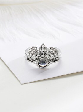 Luxury Female Bridal Wedding Ring Set Fashion I Love You 100