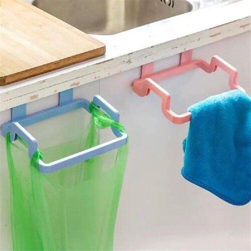 Trash Rack Storage Garbage Bag Holder Cupboard Door Back