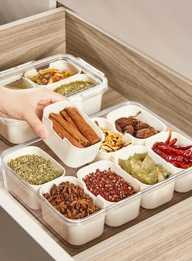 Spice storage box Food grade kitchen divider keeps fresh