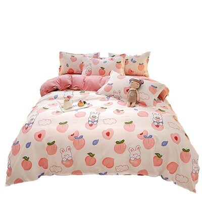 Small Fresh Aloe Vera Cotton Four-piece Set Student Dormitor