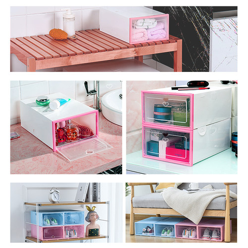 6Packs Transparent Shoe Box Shoes Organizers Plastic Thicken