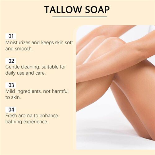 OCEAURA Tallow Soap, gently cleanses the whole body, moistur