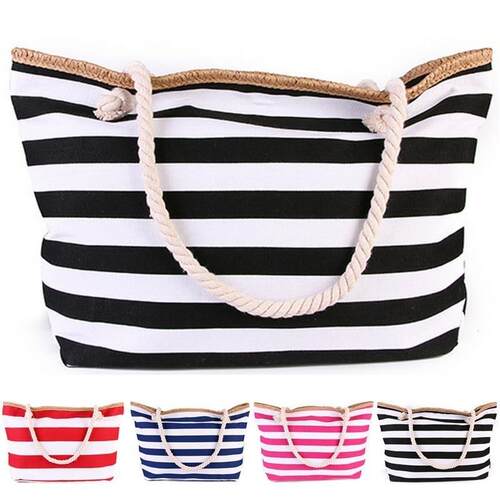 New Beach Tote Bag Fashion Women Canvas Summer Large Capaci
