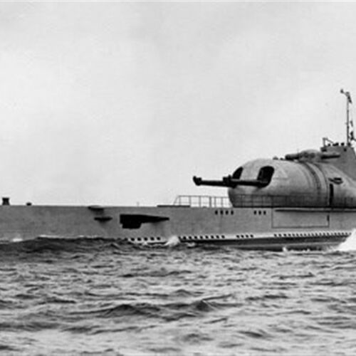 1350 French Submarine Surcouf   1942 World War II Military
