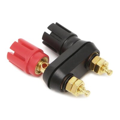Plastic+Metal Dual Female 4mm Banana Plug Jack Socket Bindi