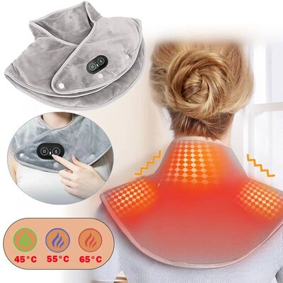 Electric Heating Shoulder Neck Pad Warm Back Brace Hot Compr