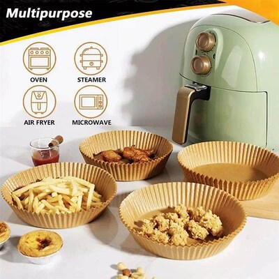 50/100PCS Disposable Airfryer Baking Paper Liner Kitchen Ove