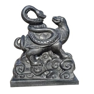 石雕四神兽仿古摆件青石原石雕刻青龙白虎朱雀玄武四方兽石头装饰