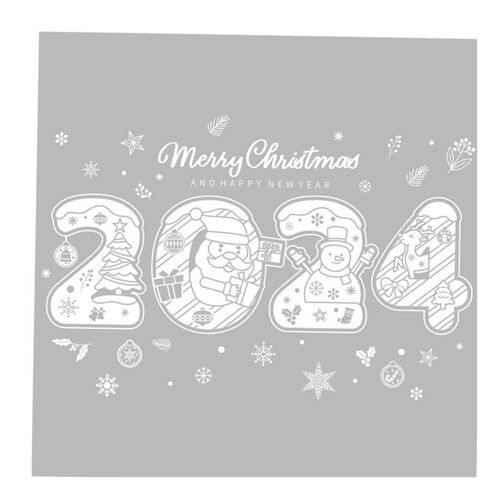2024 Merry Christmas Stickers Christmas Products White Snowf